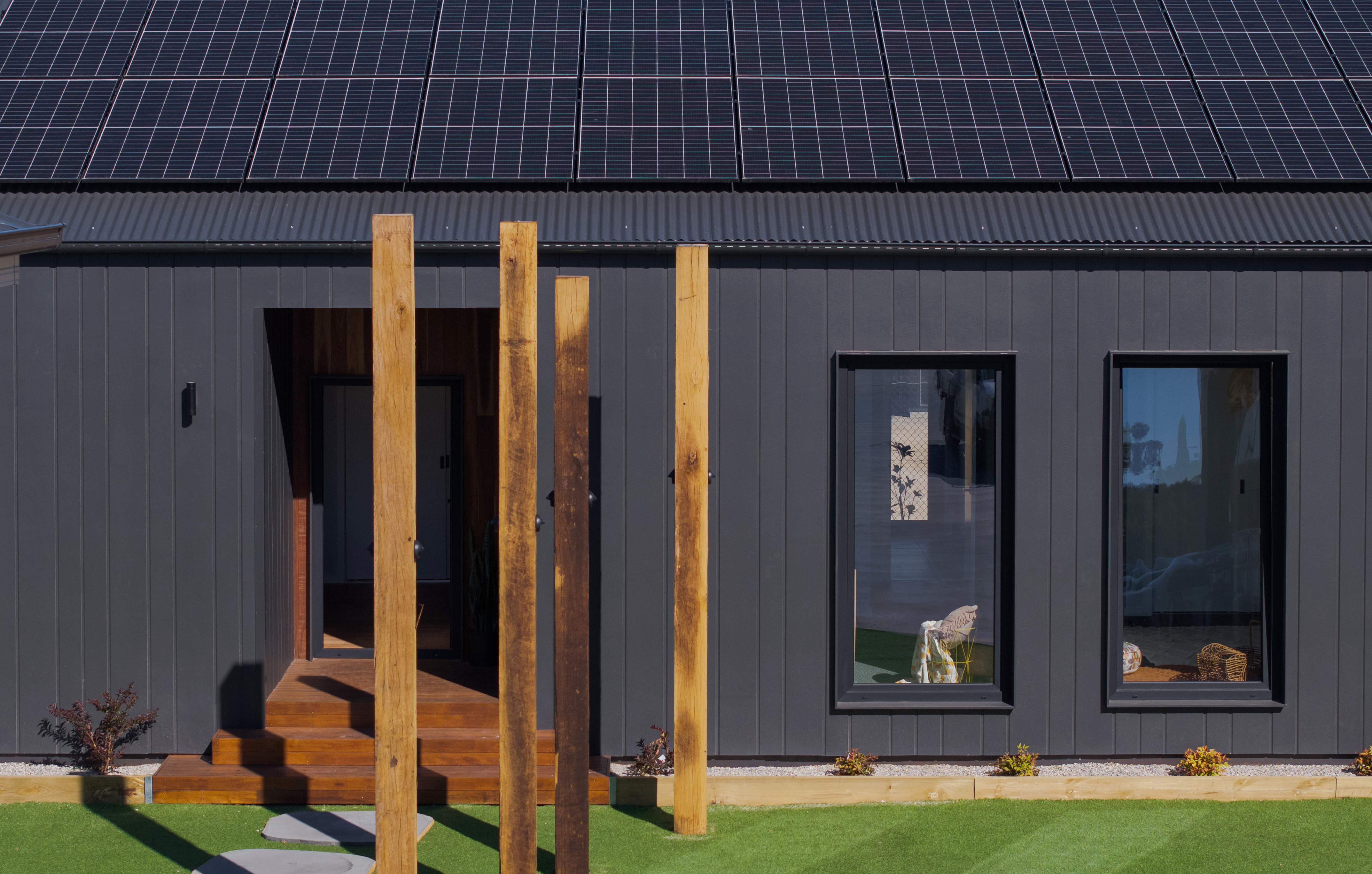 Home with solar panels